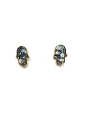  Marble Hamsa Studs