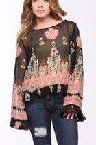  Floral Ruffle Top
