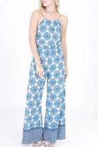  Blue Printed Jumpsuit