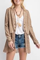  Suede Jacket With-lace