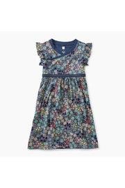  Printed Wrap Neck Dress