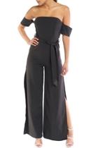  Off-shoulder Wide-leg Jumpsuit