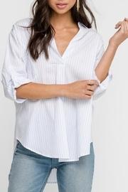  White/blue Stripe Boyfriend-blouse