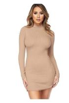  Taupe Ribbed Dress