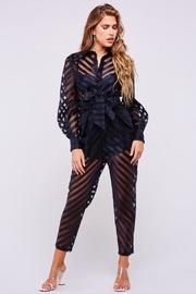  Striped Black Jumpsuit