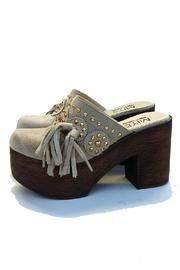  Beige Fashion Leather Clog