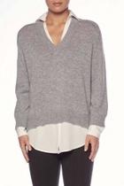  V-neck Layered Pullover