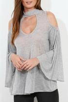  Grey Cut Out Top