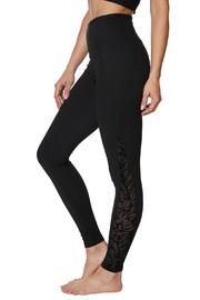  Velvet Flocked Mesh Insert Legging