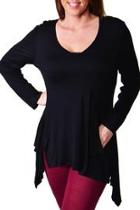  Plus-size High-low Tunic