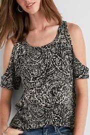  Batik Cold-shoulder Shirt