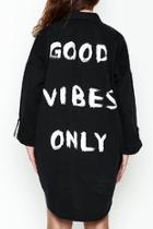  Good Vibes Shirt Dress