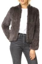  Knitted-fur Bomber Jacket