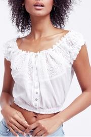  White Crop Eyelet