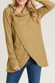  Button Cowl-neck Top