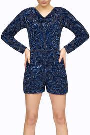  Sequin Long Sleeve Romper