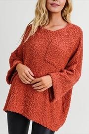  Rust Popcorn Pullover
