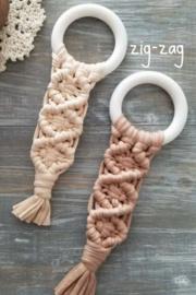  Silicone Macrame Zig Zag Teething Ring