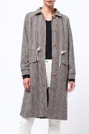  Plaid Buttoned Topcoat