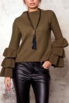  Celestian Ruffle Sweater