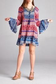  Paisley Bell Sleeve Dress