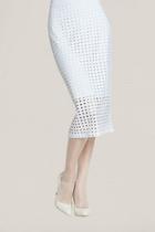  White Perforated Skirt