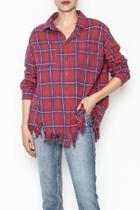  Distressed Plaid Shirt