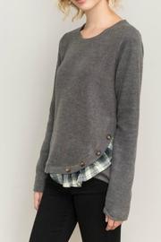  Plaid Detail Sweater