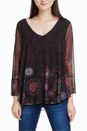 Brule Sheer-sleeve Blouse
