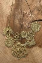  Gold Hand-crocheted Necklace