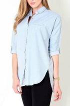  Washed Chambray Top