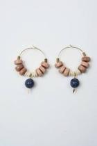  Sodalite Rosewood Hoops