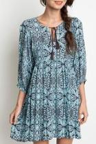  Printed Smock Dress