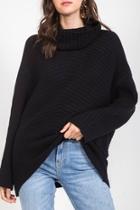  Ribbed High Neck Sweater
