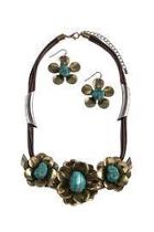  Floral Necklace And Earring Set