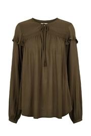  Khaki Tie Blouse
