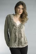  Sateen Ruffle Top