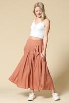  Terracotta Pocket-maxi Skirt