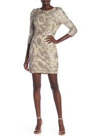  Sequin Floral-embroidered Dress