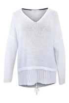  White Linen Sweater