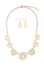  Floral Necklace & Drop Earrings