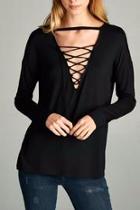  Lace Up Strappy Top