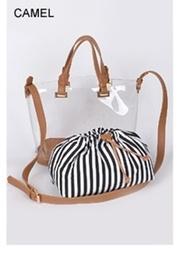  Stripe Clear Tote