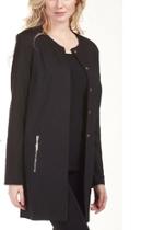  Frank Lyman Black Collarless Jacket 183566