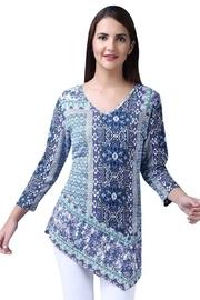  Abstract Asymmetrical Tunic