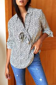  Ribbons Blouse Cheetah Print