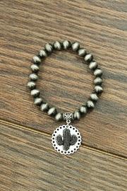  Western-cactus Pearl-stretch Bracelet