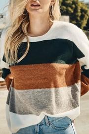  Green Color-block Sweater