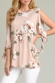  Tie-sleeve Floral Tunic