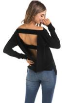  Panel Open Back Sweater